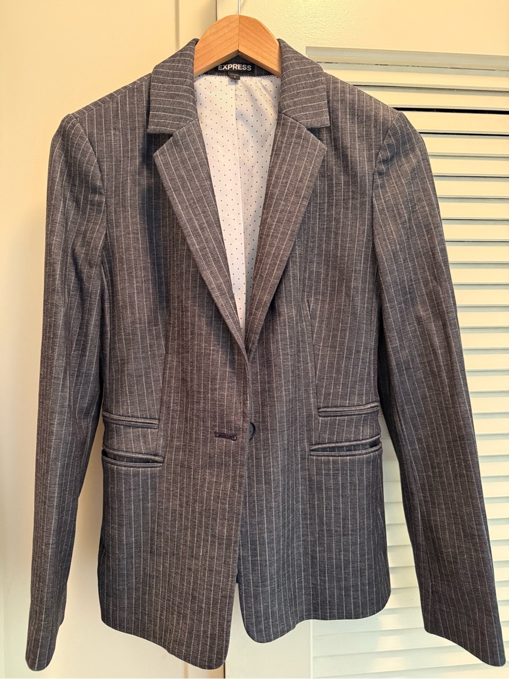 Express Chambray Suit Jacket